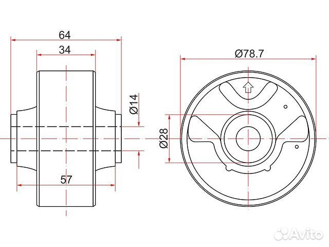 Сайлентблок Vitz Yaris Belta Gaia Isis Noah Picnic Ractis