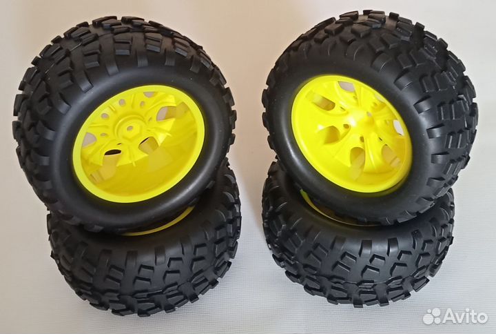 Кузов Monster One 1/10(крас) + колеса(жёл),7спиц