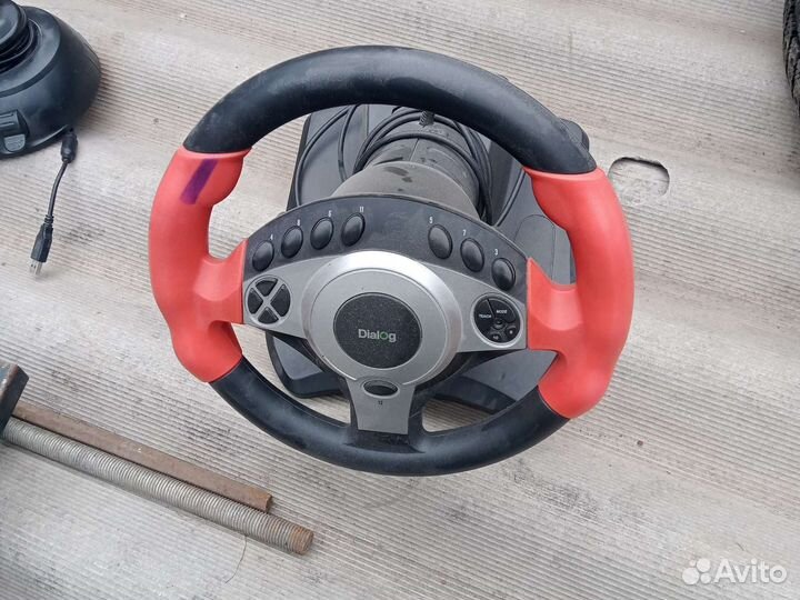 Игровой руль с педалями для пк