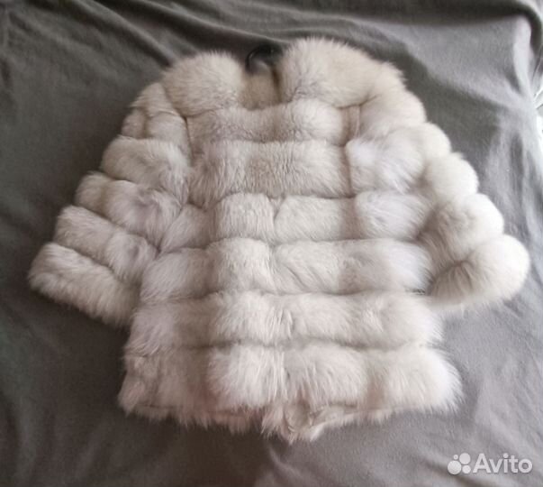 Шуба песцовая белая автоледи