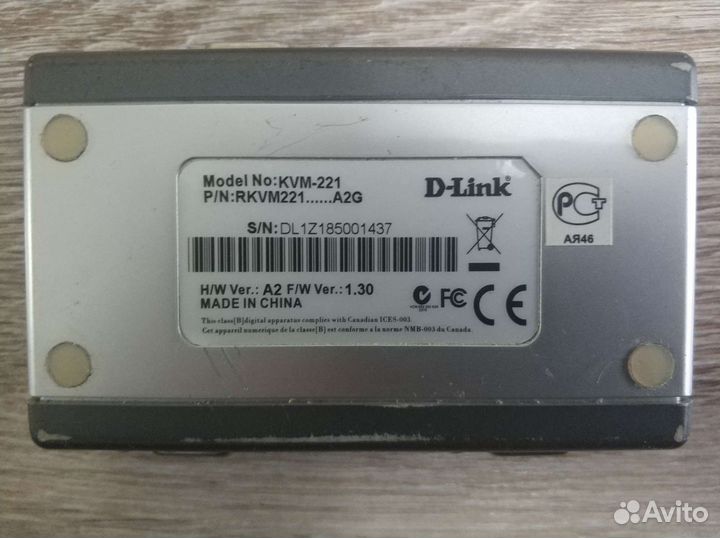 KVM переключатель D-Link KVM-221