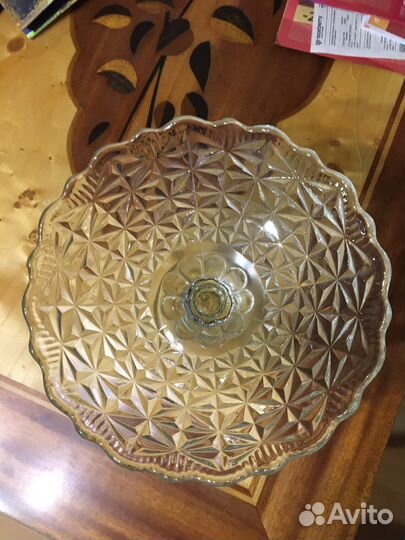 Ваза для фруктов стекло СССР