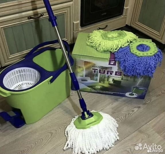 Швабра с отжимом гринвей