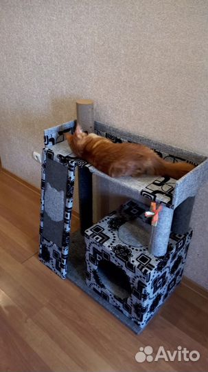 Домик для кошки с когтеточкой новый