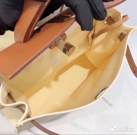 Оригинальная сумка hermes herbag 39 цвет пломбир