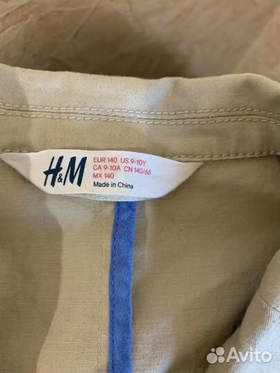 Пиджак hm для мальчика 140