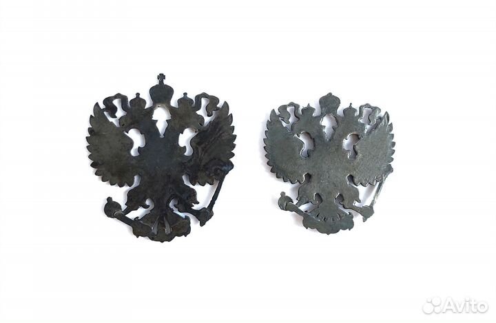 Герб России, 70х65 и 80х75, мельхиор, худож. литье