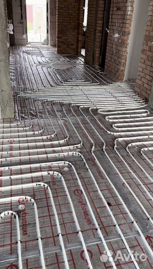 Отопление Монтаж тёплого пола, воды, сантехник