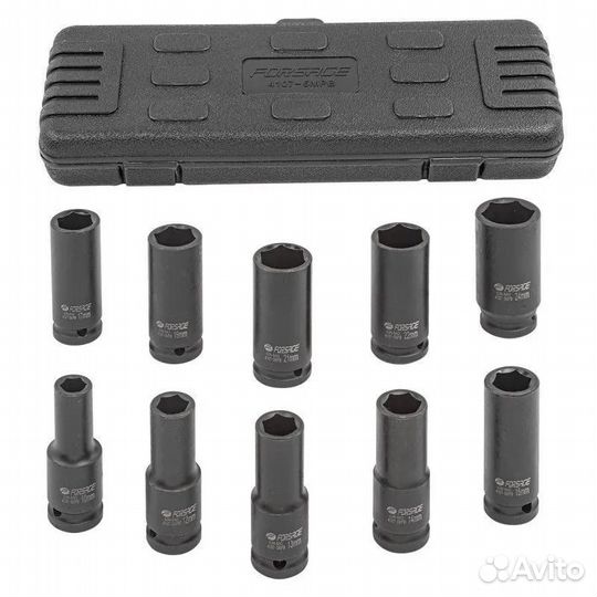Набор торцевых ударных глубоких головок Forsage