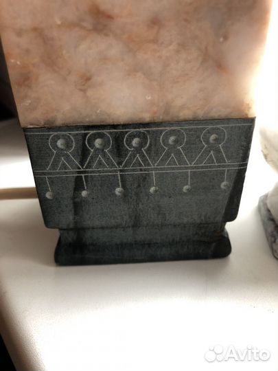 Светильник и грибочки нат. камень