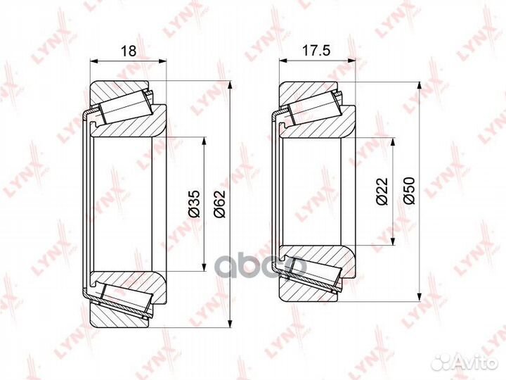 WB-1282 Подшипник ступицы lynxauto WB-1282 lynx
