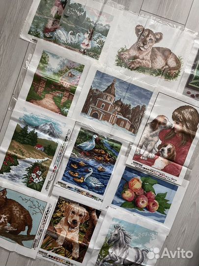 Канва с нанесенным рисунком для вышивания