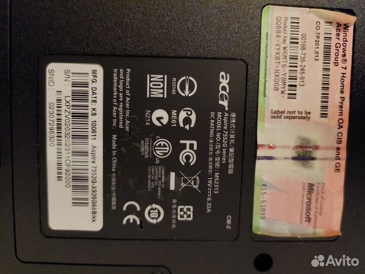 Ноутбук Acer 7552G