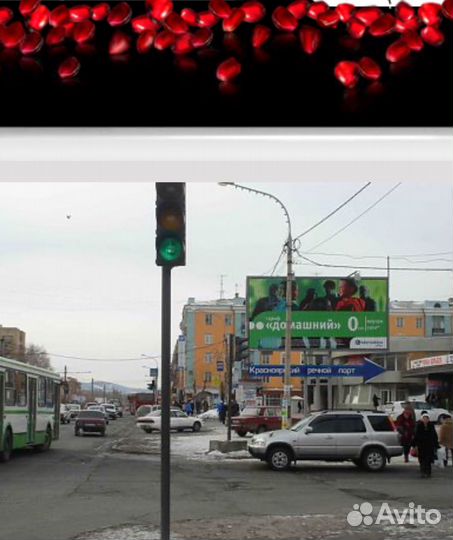 Наружная реклама на щитах видеоэкранах