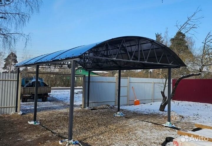 Навесы для автомобиля под ключ любой размер