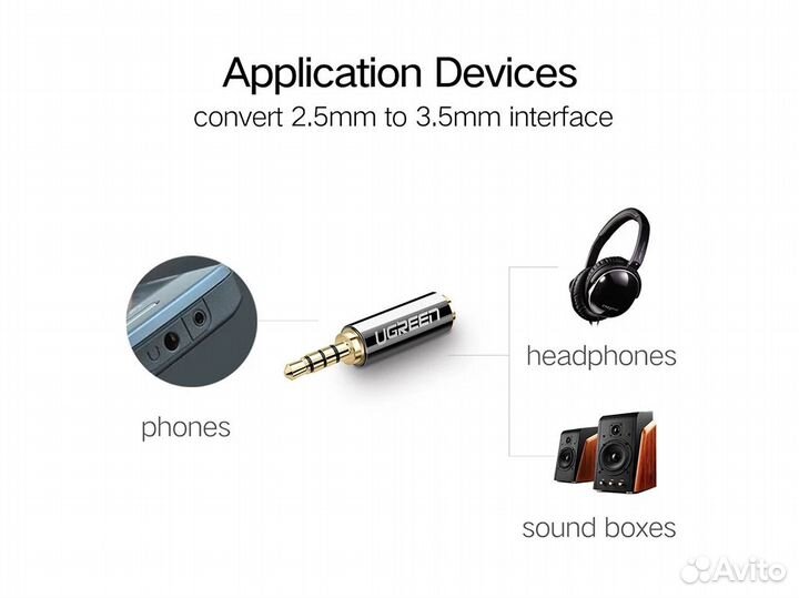 Переходник с 3.5mm на 2.5mm jack и наоборот