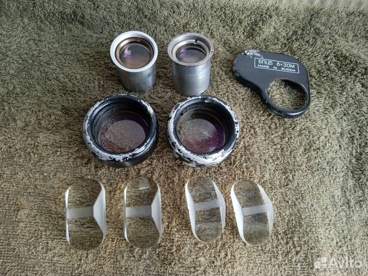 Окуляр, объектив, призма бинокля бпц5 8х30 комз