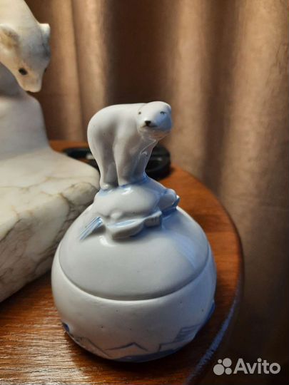Шкатулка лфз, медведь на льдине
