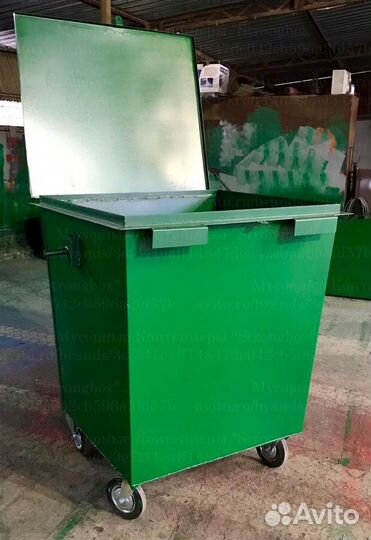 Мусорный евроконтейнер металлический 1,1 м3 L2172