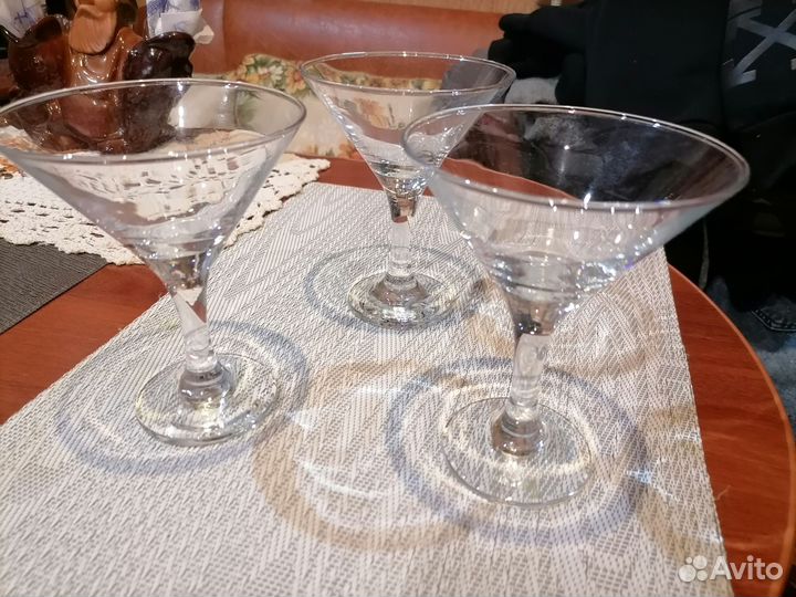 Стопки,бокалы под мартини, хрусталь