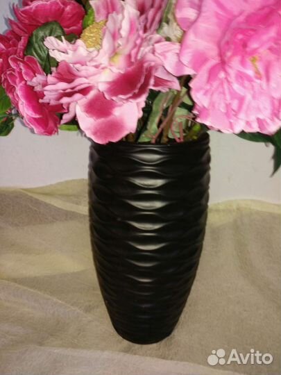 Кашпо -Ваза h- 45 см, лилии, пионы