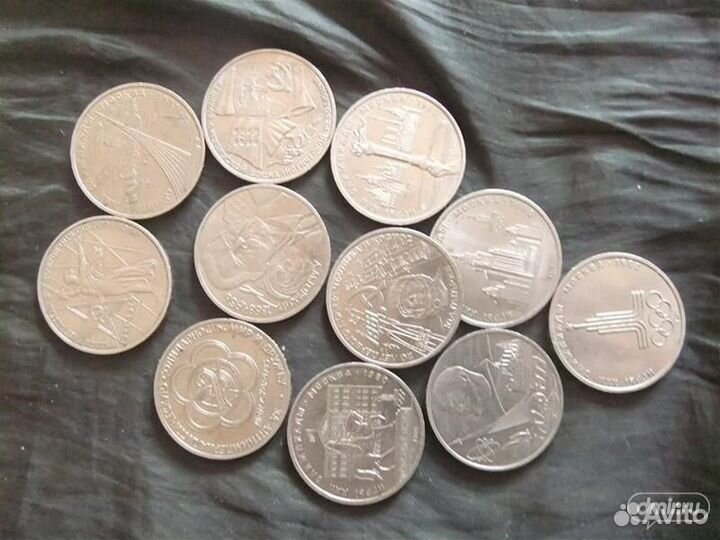 Юбилейные рубли СССР с 1965 по 1991 гг и альбомы