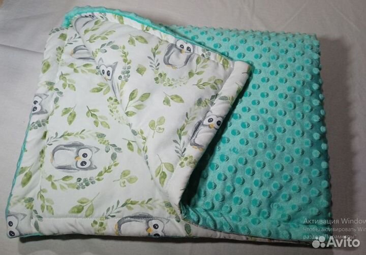 Детский плед/Одеяло/Конверт/Плюшевый/Новый