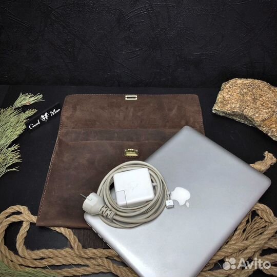 Чехол для ноутбука ручной работы, винтажная кожа
