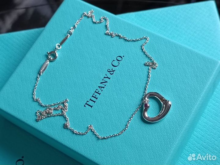 Подвеска Tiffany&Co Open Heart Pink Sapphire