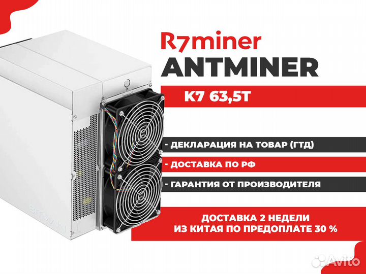 Antminer K7 63,5T