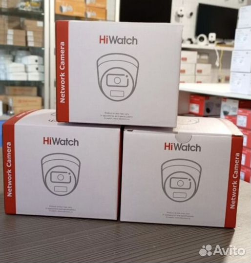 Ip камера ip купольная hiwatch 4мп улица с звуком