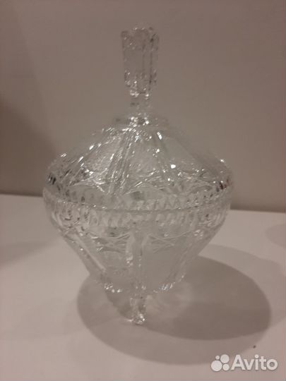 Хрусталь.Ваза конфетница, сахарница. Bohemia