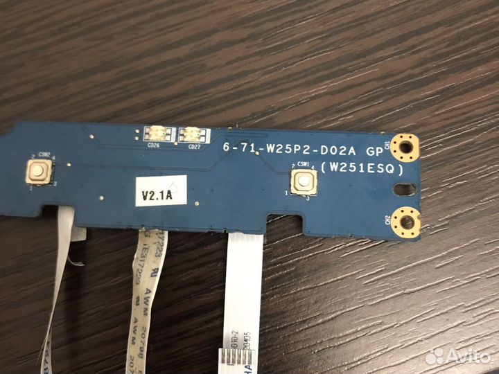 Плата кнопок тачпада с шлейфами для Dns W251ESQ