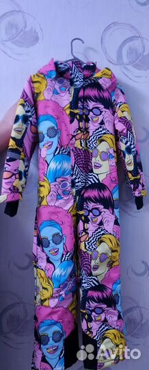 Зимний комбинезон для девочки на рост 140