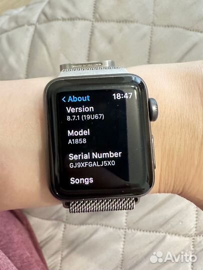 Apple watch series 3. A1858