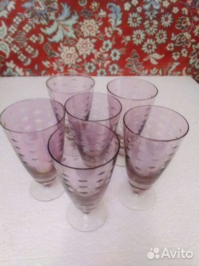 Фужеры цветное стекло СССР