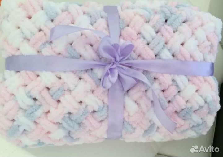 Плед для новорожденных плюшевый