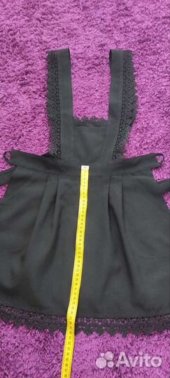 Школьный фартук черный. Размер 36