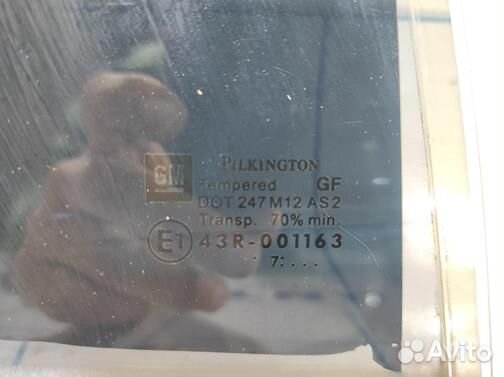 Стекло двери задней правой (форточка) Opel Astra H