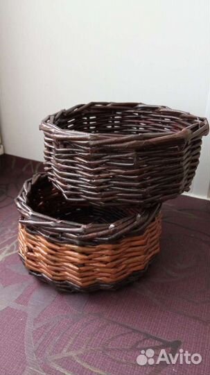 Корзина и терелочка плетеная