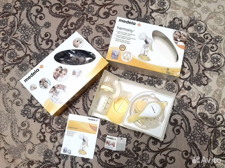 Молокоотсос ручной medela harmony с соской calma