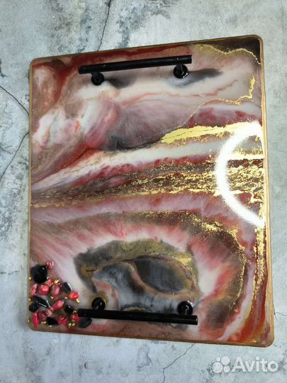 Поднос из эпоксидной смолы