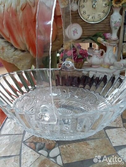 Хрустальная конфетница СССР Ваза для цветов