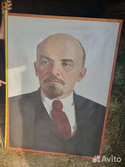 Портрет Ленина, маслом на холсте