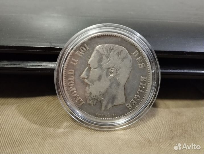 Бельгия. 5 Франков 1869 год