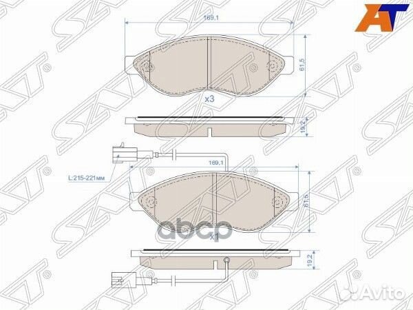Колодки тормозные перед peugeot boxer 06/fiat