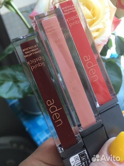 Жидкие матовые помады aden косметика