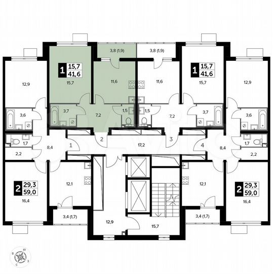1-к. квартира, 41,6 м², 3/20 эт.