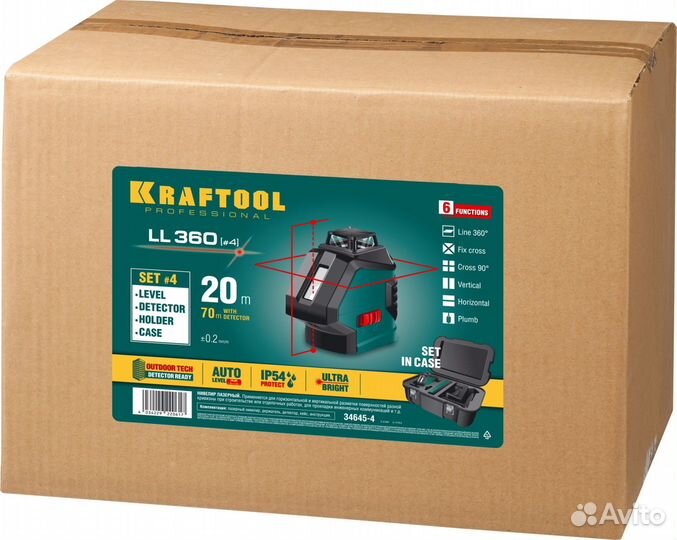 Лазерный нивелир kraftool LL360 #4 (34645-4)