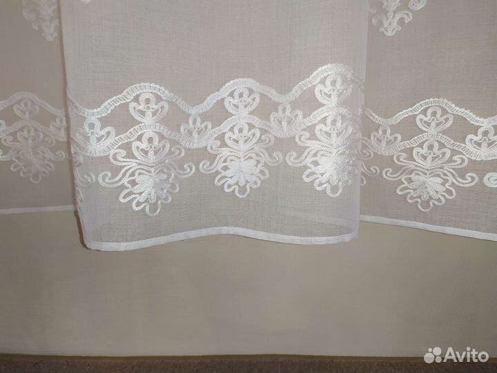 Тюль с рисунком новая